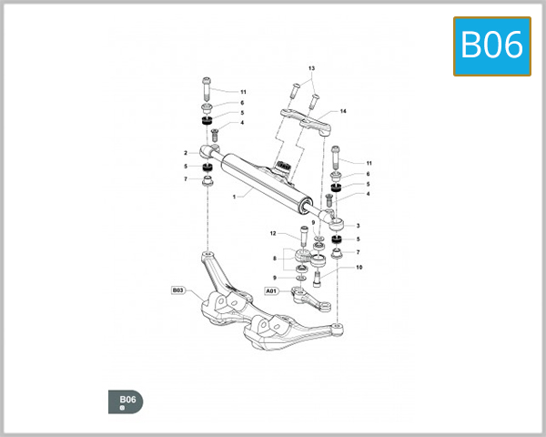 B06 - STEERING DAMPER RR/SCS