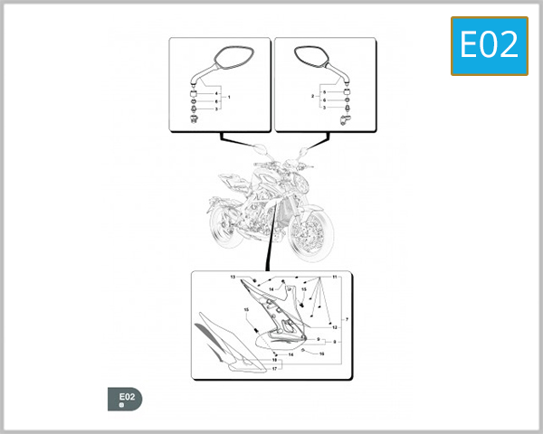 E02 - MIRROR- RIGHT SIDE COWLING