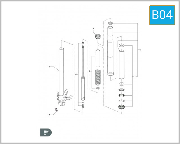 B04 - RIGHT DAMPER FRONT FORK