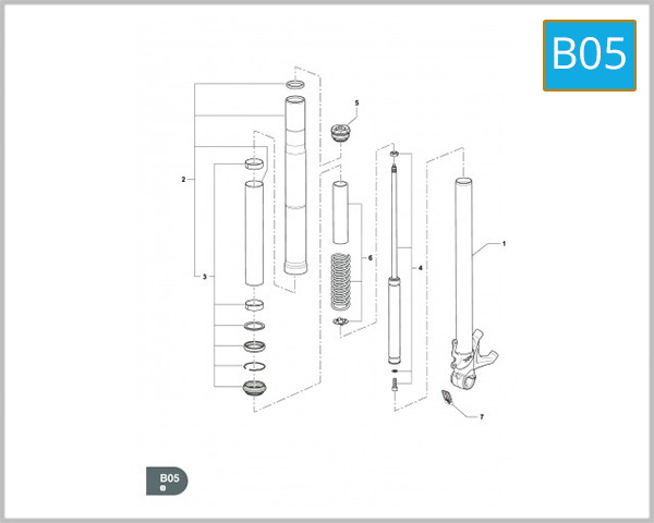 B05 - LEFT DAMPER FRONT FORK