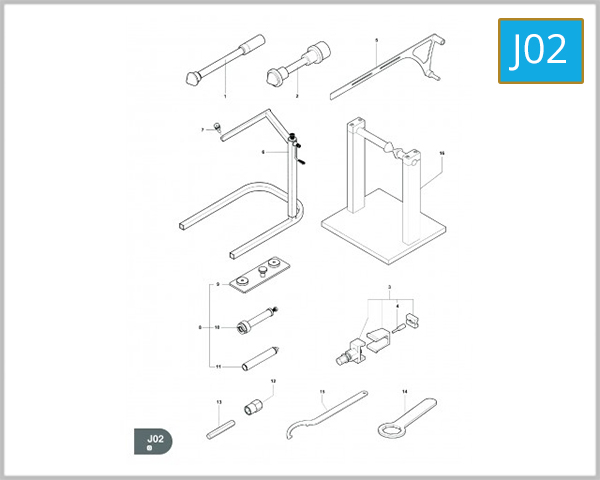 J02 - WORKSHOP SERVICE TOOLS FRAME 2