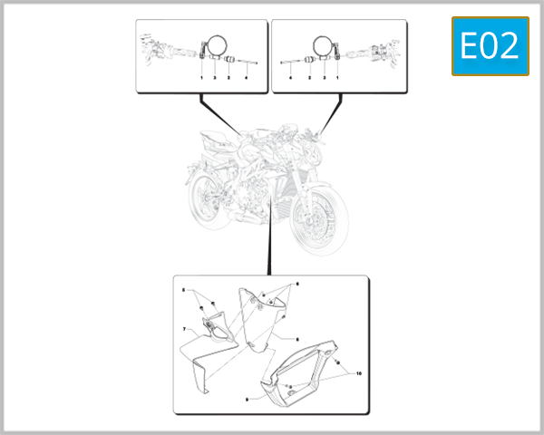 E02 - Mirror and right fairing