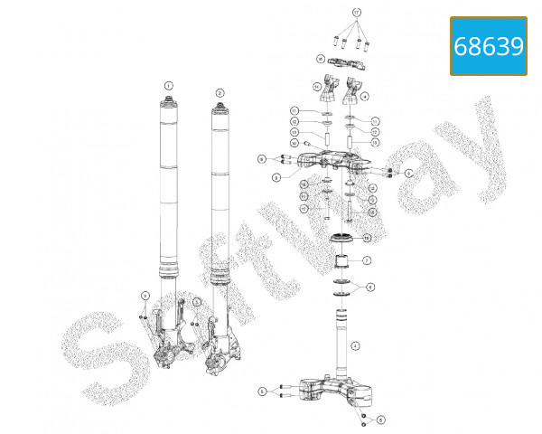 L09 - FRONT FORK, TRIPLE CLAMP