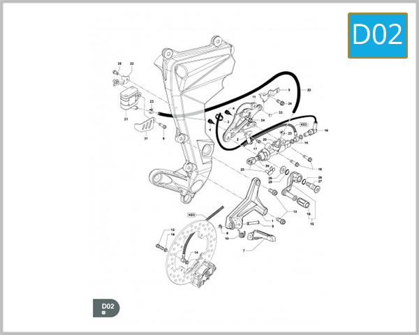 D02 - RIGHT FOOTRESTS