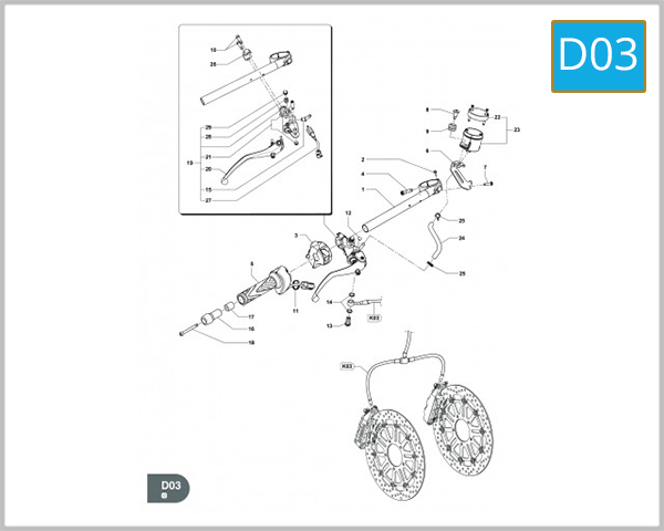 D03 - RIGHT HANDLEBAR