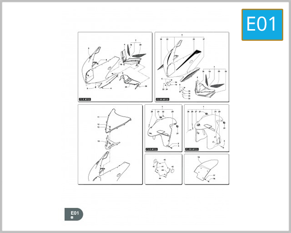 E01 - COWLING FRONT FENDER