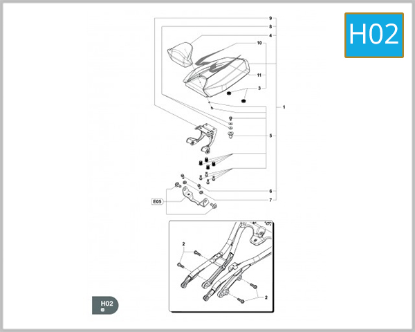 H02 - BOX SEAT TAIL F3 RR