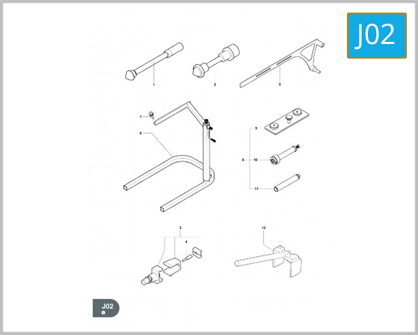 J02 - WORKSHOP SERVICE TOOLS FRAME 2
