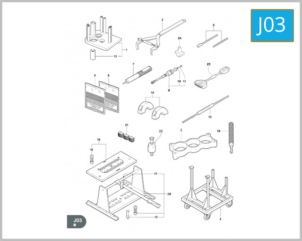 J03 - WORKSHOP SERVICE TOOLS ENGINE