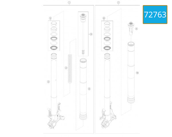 L48 - FRONT FORK - INNER PARTS