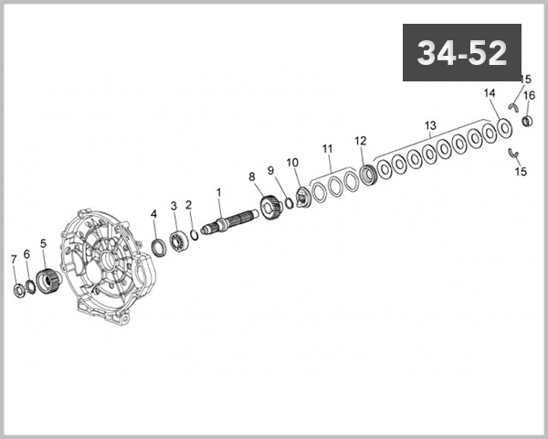 34-52 - CLUTCH SHAFT