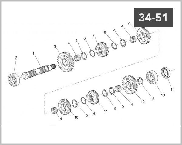 34-51 - COUNTER SHAFT