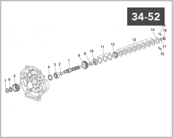 34-52 - CLUTCH SHAFT
