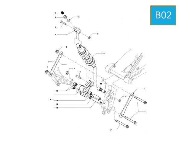 B02 - REAR SHOCK ABSORBER