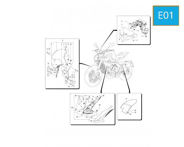 E01 - FENDER/SIDE COVER, LEFT