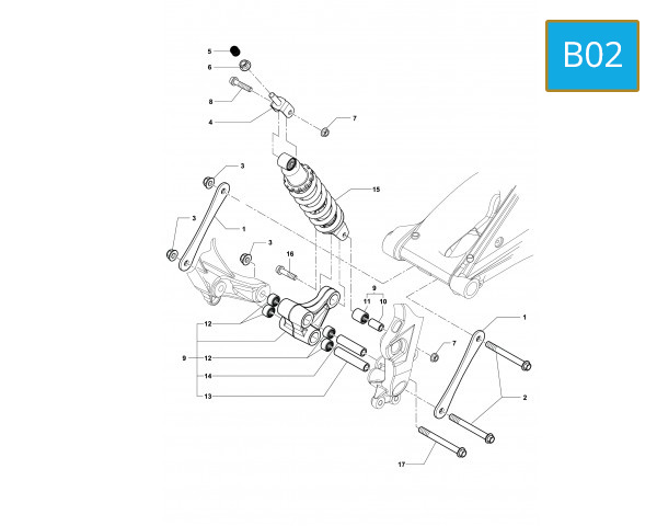 B02 - REAR SHOCK ABSORBER