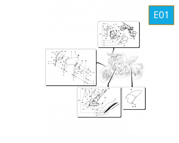 E01 - FENDER/SIDE COVER, LEFT