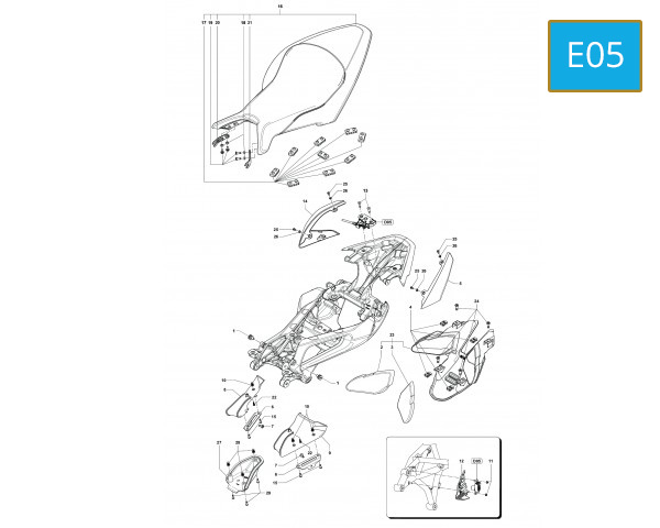 E05 - SEAT/COVER, TAIL
