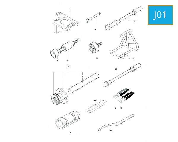 J01 - SERVICE TOOLS (FRAME 1)