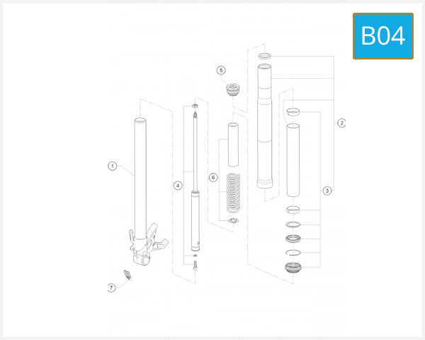 B04 - FRONT FORK INNER RH