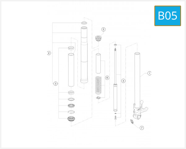 B05 - FRONT FORK INNER LH