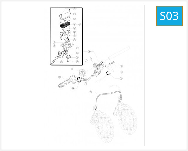 S03 - RH HANDLEBAR USA