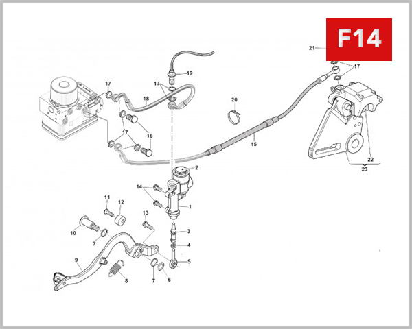 F14 - MASTER CYLINDER REAR