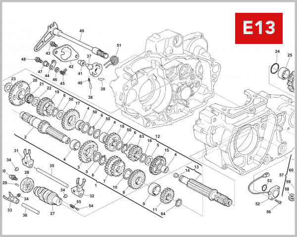 E13 - COMPLETE MAIN SHAFT