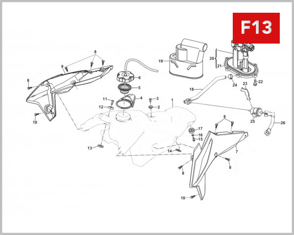 F13 - FUEL TANK/FUEL PUMP COMBINATION