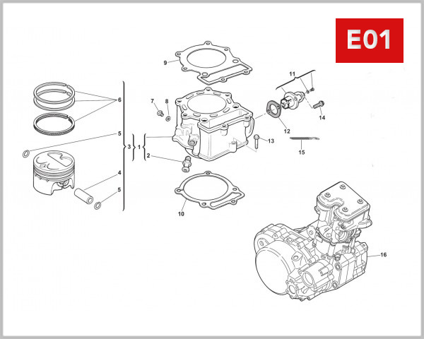 E01 - CYLINDER/PISTON