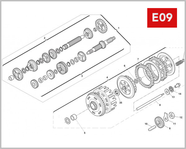 E09 - PRIMARY DRIVE/CLUTCH