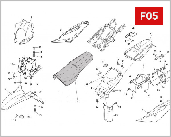 F05 - LEFT & RIGHT SIDE COVER/MUDGUARD