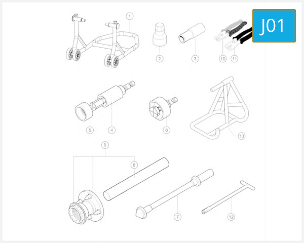 J01 - SERVICE TOOLS FRAME 1