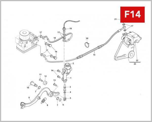 F14 - MASTER CYLINDER REAR