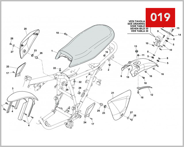 019 - PANEL FENDERS SEAT SPADES/OUTLAW