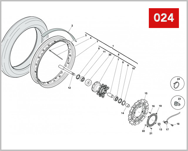 024 - FRONT WHEEL SPADES/OUTLAW