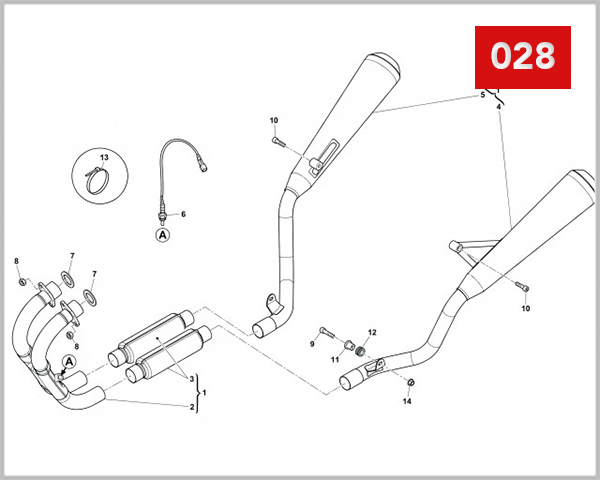 028 - EXHAUST SYSTEM (ACE OF SPADES)