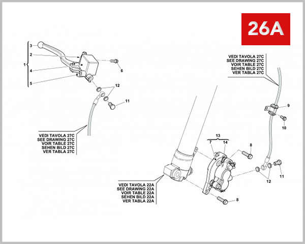 26A - FRONT HYDRAULIC BRAKE SIX DAYS