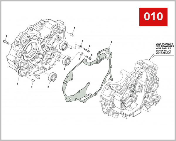 010 - CRANKCASE RH