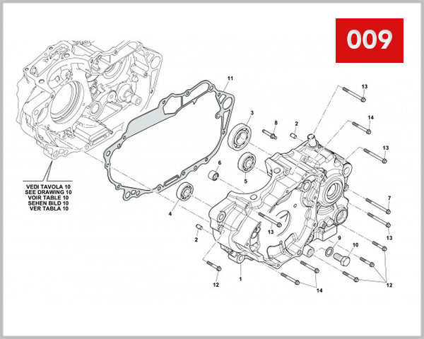 009 - CRANKCASE LEFT