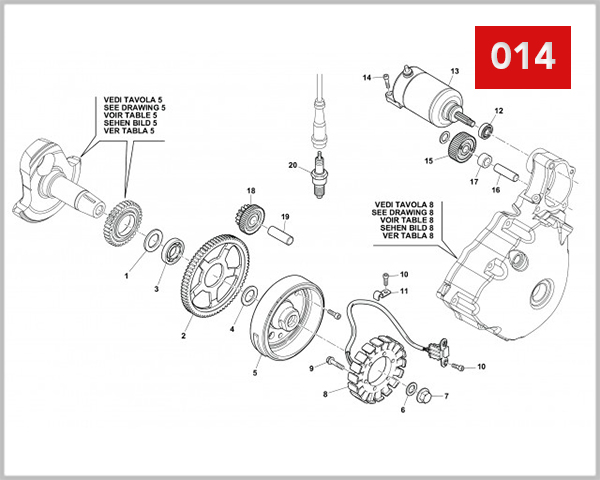 014 - GENERATOR - STARTING MOTOR