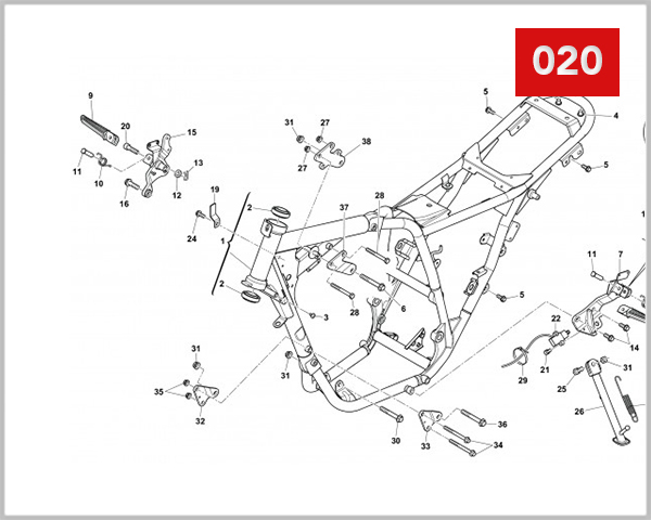 020 - FRAME FOOTREST