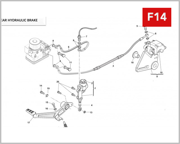 F14 - MASTER CYLINDER REAR