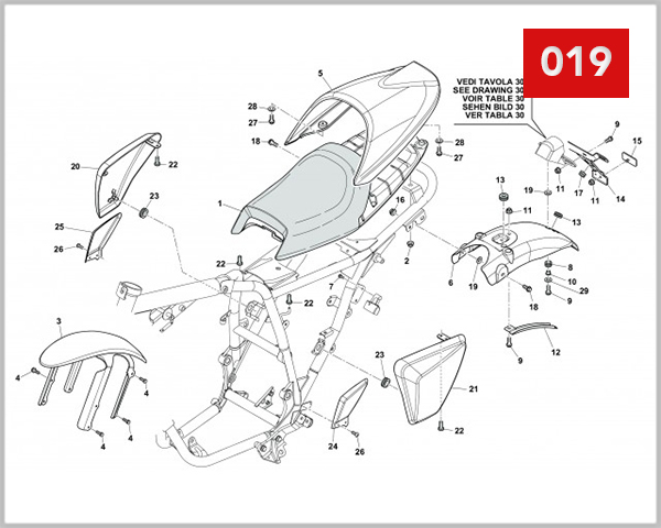 019 - PANEL FEANDER SEAT