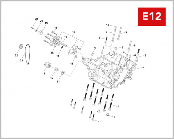 E12 - LOWER CRANKCASE