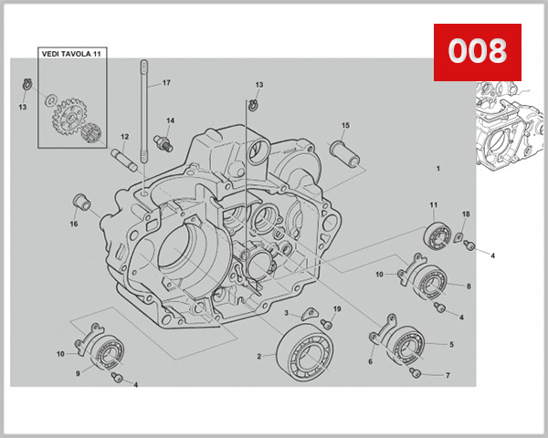 008 - CRANKCASE SET RH