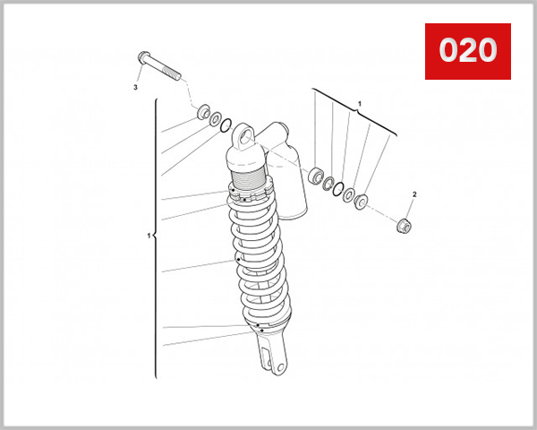 020 - REAR SHOCK ABSORBER