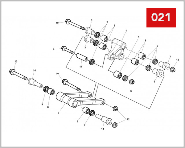 021 - REAR CUSHION LEVER