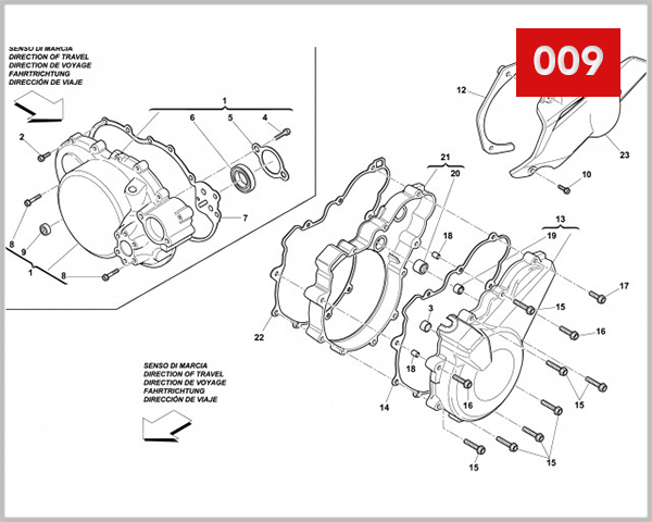 009 - CRANKCASE COVERS
