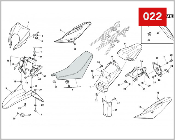 022 - PANEL FENDERS SEAT